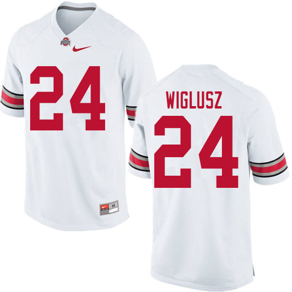 Men #24 Sam Wiglusz Ohio State Buckeyes College Football Jerseys Sale-White